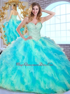 Formal Ball Gown Multi Color Quinceanera Dresses with Beading and Ruffle