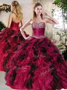Formal Sweetheart Multi Color Quinceanera Dresses with Beading and Ruffles