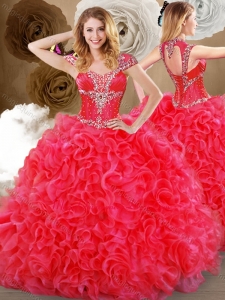 Formal Sweetheart Quinceanera Dresses with Beading and Ruffles