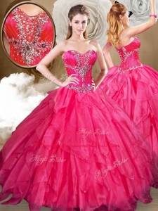 Best Sweetheart Ball Gown Sweet 15 Quinceanera Dresses with Beading and Ruffles