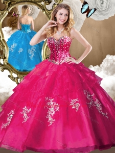 Formal Beading Quinceanera Dresses with Appliques for 2016