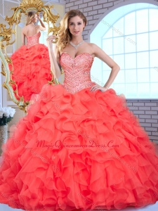 Lovely Sweetheart Sweet 15 Quinceanera Dresses with Beading and Ruffles