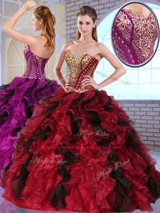 Most Popular Sweetheart Sweet 15 Quinceanera Dresses with Appliques and Ruffles