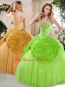 New Arrivals Sweetheart Beading and Paillette Sweet 15 Quinceanera Dresses for Spring