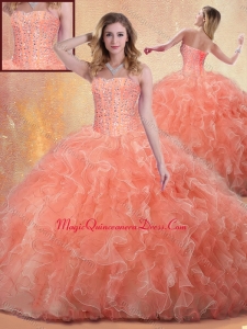 Beautiful Ball Gown Sweet 15 Quinceanera Dresses with Beading and Ruffles