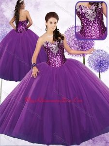 Discount Ball Gown Sweet 15 Quinceanera Dresses with Beading and Sequins