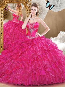 Gorgeous Sweetheart Sweet 15 Quinceanera Dresses with Beading and Ruffles
