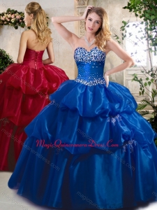 Lovely Ball Gown Sweet 15 Quinceanera Dresses with Beading and Pick Ups