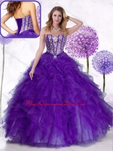 Most Popular Sweetheart Sweet 15 Quinceanera Dresses with Beading and Ruffles