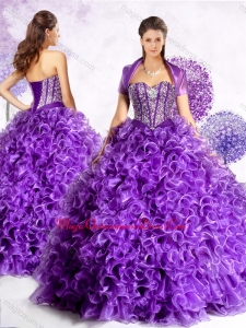 New Style Sweetheart Sweet 15 Quinceanera Dresses with Beading and Ruffles
