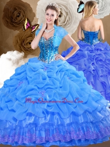Romantic Sweetheart Sweet 15 Quinceanera Dresses with Beading and Pick Ups