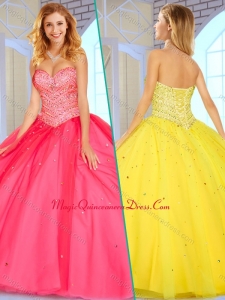 Super Hot Sweetheart Ball Gown Sweet 15 Quinceanera Dresses with Beading