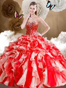 Low Price Sweetheart Multi Color Sweet 15 Quinceanera Dresses with Ruffles