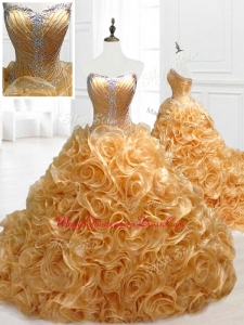 Elegant Sweetheart Custom Made Quinceanera Dresses with Beading
