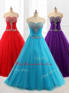 Lovely A Line Custom Made Quinceanera Dresses with Beading for 2016
