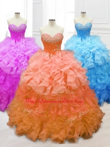 New Style Custom Made Quinceanera Gowns with Beading and Ruffles