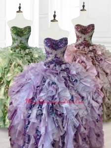 Luxurious Custom Made Quinceanera Dresses with Ruffles and Pattern
