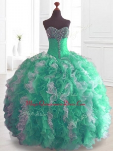 Cheap Custom Made Sweet 16 Dresses with Beading and Ruffles
