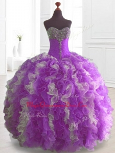 Elegant Multi Color Custom Made Sweet 16 Dresses with Beading and Ruffles