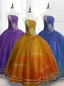 Lovely Ball Gown Strapless Custom Made Quinceanera Dresses