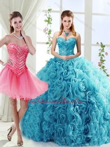 Classical Big Puffy Beaded Detachable Quinceanera Skirts in Rolling Flower