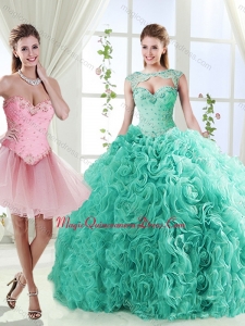 Elegant Beaded and Applique Detachable Quinceanera Skirts in Rolling Flower