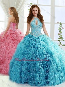 Fashionable Halter Top Detachable Quinceanera Skirts with Beading and Appliques