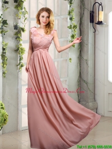 Affordable Scoop Empire Ruching 2015 Dama Dresses