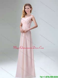 Discount Chiffon Dama Dresses in Light Pink for 2015