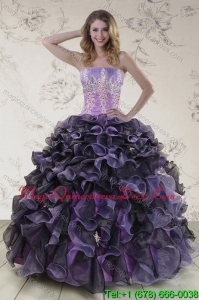 Fashionable 2015 Sweet 16 Dresses with Appliques and Ruffles