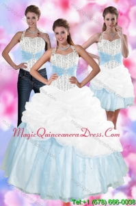 Romantic 2015 Multi Color Quince Dresses with Pick Ups and Beading