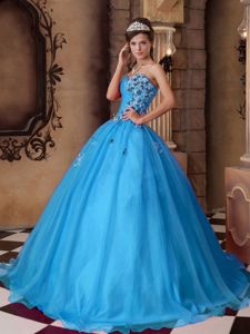 Cute A-line Sweetheart Sweet Sixteen Quinceanera Dresses in Aqua Blue in Exeter