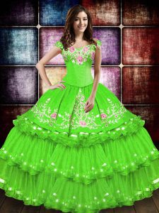 Comfortable Floor Length 15 Quinceanera Dress Off The Shoulder Sleeveless Lace Up