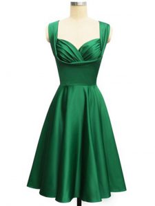 Straps Sleeveless Lace Up Quinceanera Court Dresses Green Taffeta