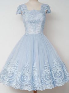 Best Selling Square Cap Sleeves Tulle Court Dresses for Sweet 16 Lace Zipper