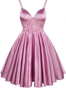 Romantic Sleeveless Lace Lace Up Quinceanera Court of Honor Dress