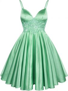 Spaghetti Straps Neckline Lace Quinceanera Court of Honor Dress Sleeveless Lace Up