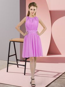 Best Selling Lilac Scoop Neckline Sequins Court Dresses for Sweet 16 Sleeveless Zipper