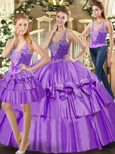 Sleeveless Ruffled Layers Lace Up Sweet 16 Quinceanera Dress