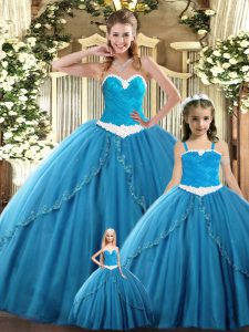 Sleeveless Ruching Lace Up Quinceanera Dress