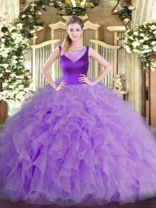 Low Price Sleeveless Beading and Ruffles Side Zipper Ball Gown Prom Dress
