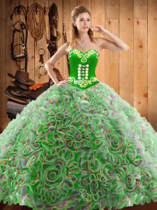 Discount With Train Ball Gowns Sleeveless Multi-color Quinceanera Dress Sweep Train Lace Up