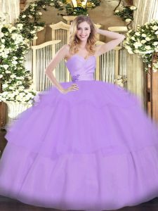 Cute Organza Sleeveless Floor Length Quinceanera Dresses and Beading and Ruffled Layers