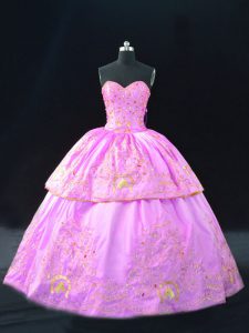 Hot Selling Lilac Sleeveless Embroidery Floor Length Sweet 16 Dress