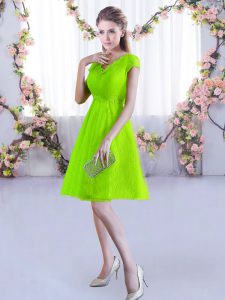 Hot Sale Lace Cap Sleeves Mini Length Dama Dress for Quinceanera and Lace