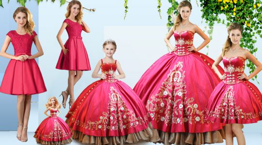Graceful Hot Pink Sleeveless Satin Lace Up Quince Ball Gowns for Sweet 16 and Quinceanera