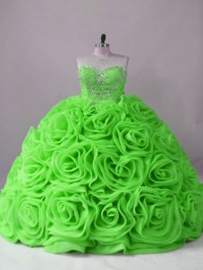 Sweet 16 Quinceanera Dress Sweet 16 and Quinceanera with Beading Sweetheart Sleeveless Brush Train Lace Up