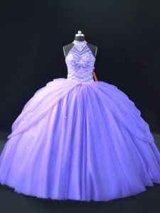 Dynamic Sleeveless Beading Lace Up Quinceanera Gowns