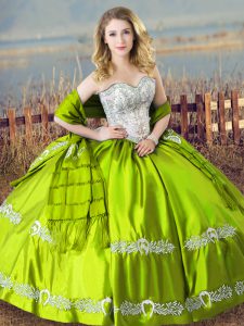 Exquisite 15th Birthday Dress Sweet 16 and Quinceanera with Beading and Embroidery Sweetheart Sleeveless Lace Up