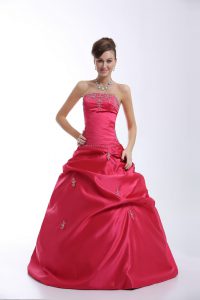 Custom Design Floor Length Hot Pink Quinceanera Dress Sweetheart Sleeveless Lace Up